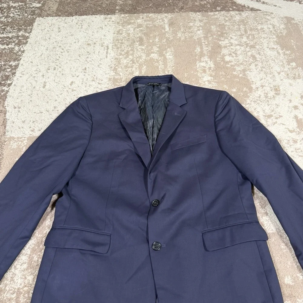 Banana Republic Blazer 42S Blue Marzotto Super 120'S Standard Fit Suit Jacket